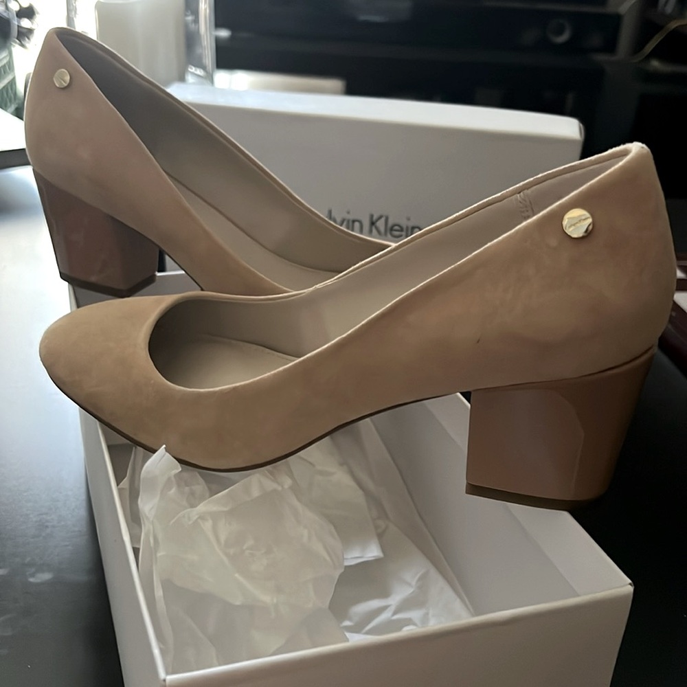 Shoes, Calvin Klein ~Kasey Suede ~Cameo Rose Neutral Color, 7.5M US
